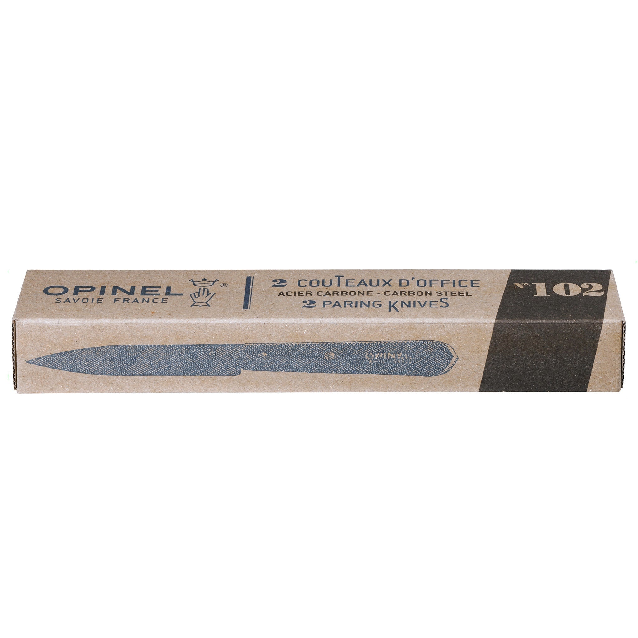 opinel-no-102-carbon-steel-paring-knife-set-of-2-beechwood-handle-kitchen-paring image 3