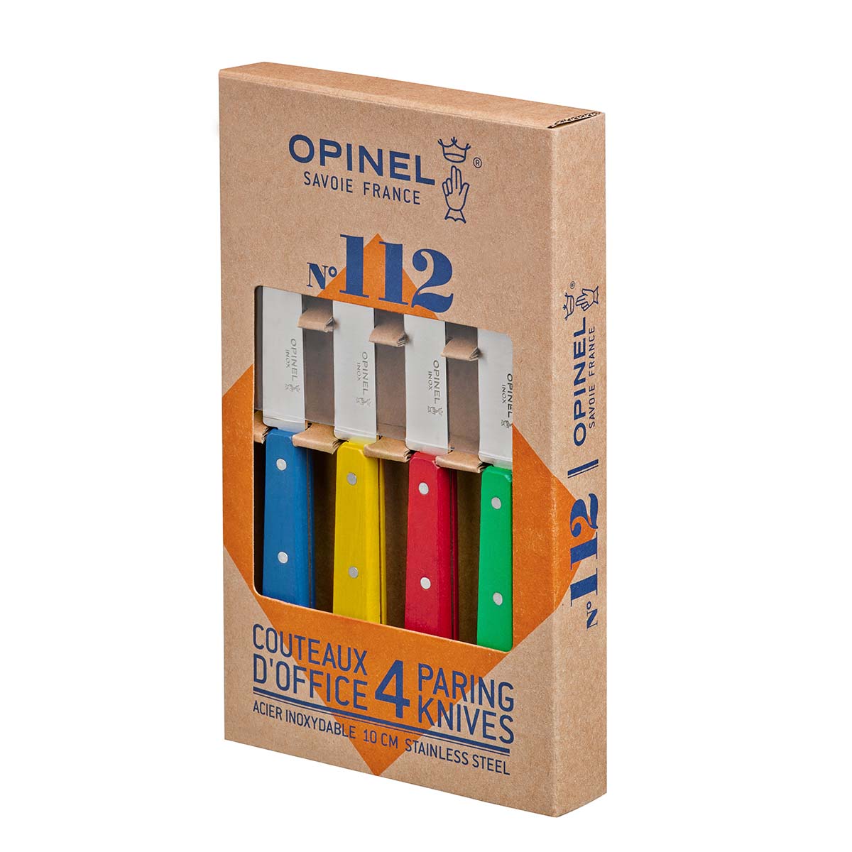 opinel-no-112-stainless-steel-paring-knife-set-with-varnished-hornbeam-handles image 2