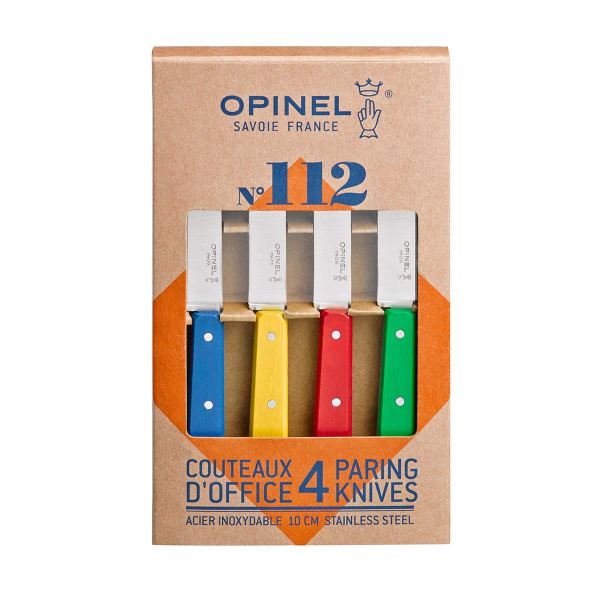opinel-no-112-stainless-steel-paring-knife-set-with-varnished-hornbeam-handles image 3
