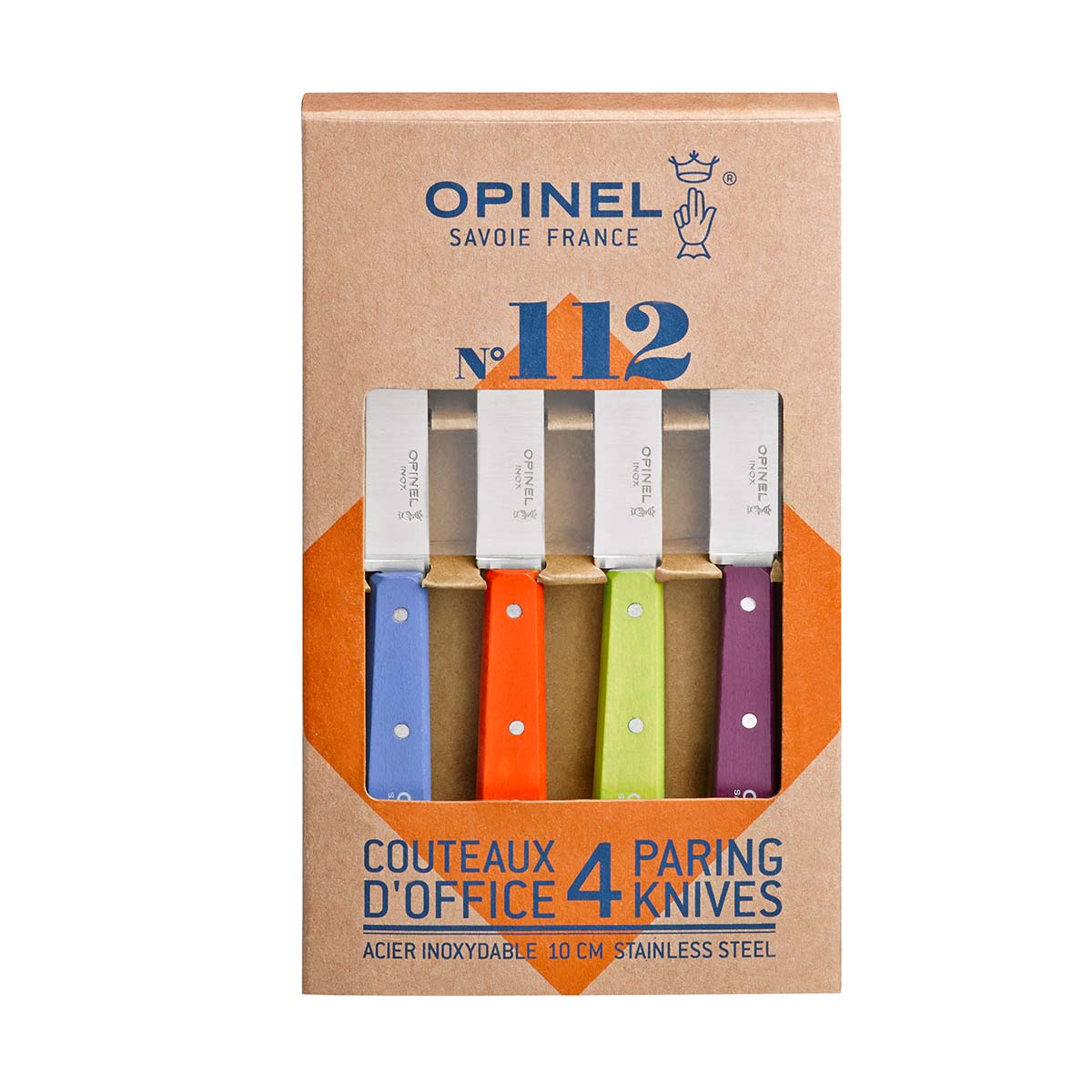 opinel-no-112-stainless-steel-paring-knife-set-with-varnished-hornbeam-handles image 6