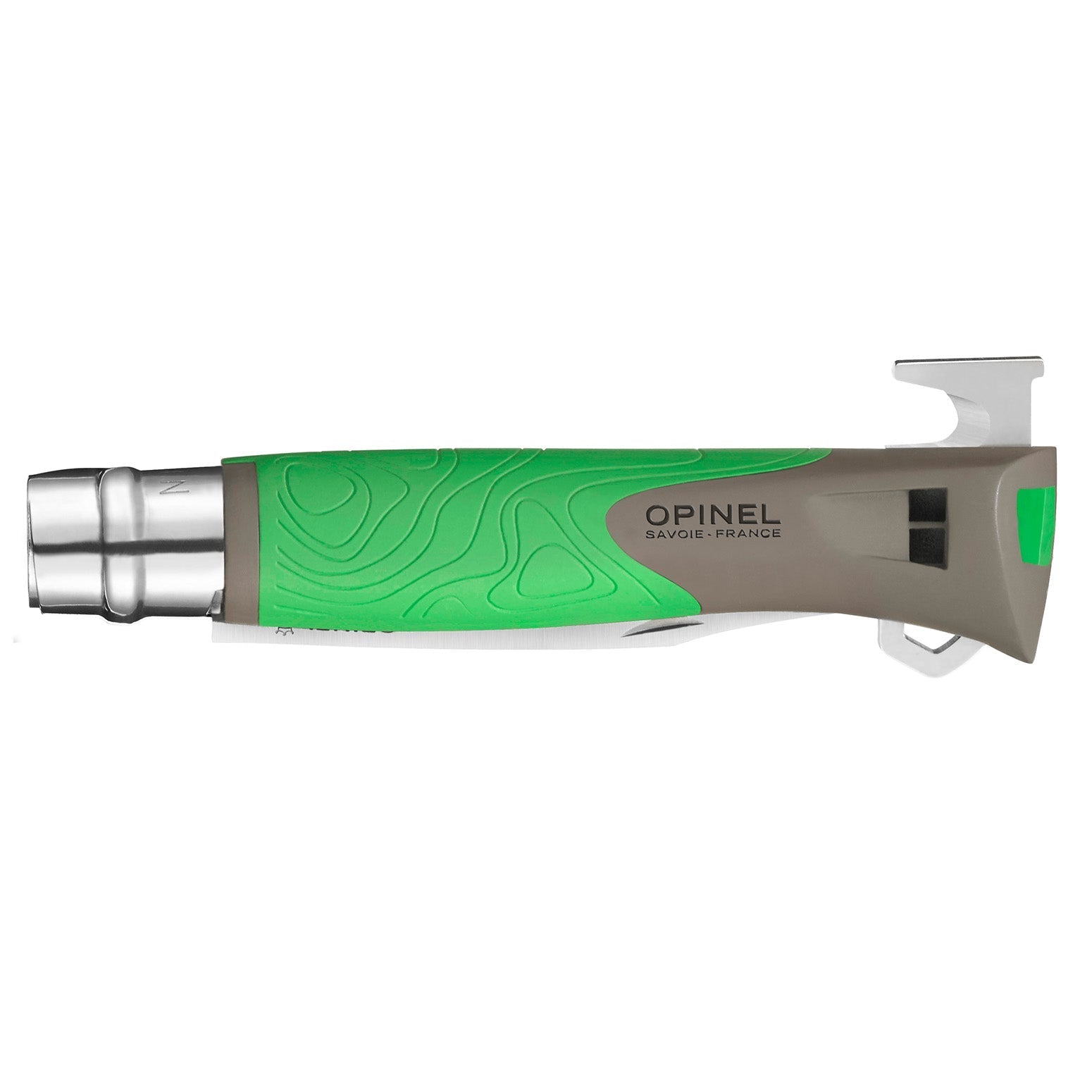 opinel-no-12-outdoor-explore-folding-knife-with-tick-remover-whistle-fire-starte image 4