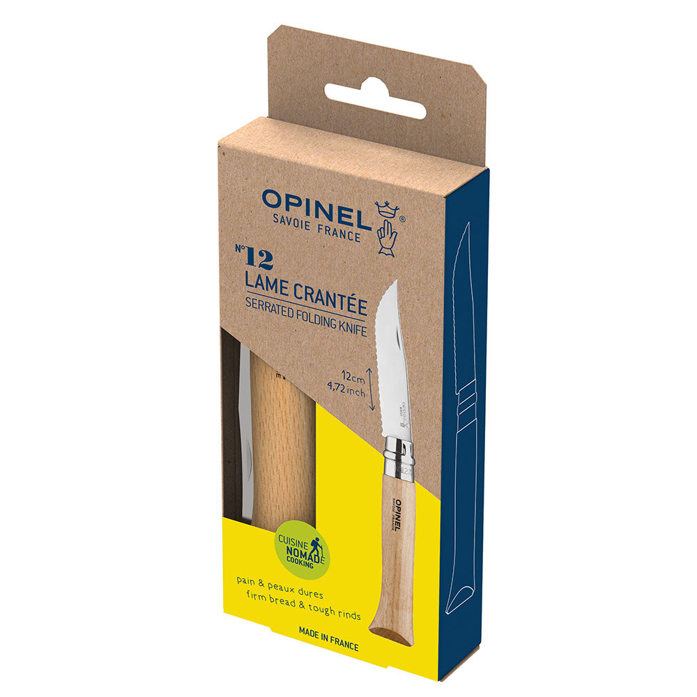 opinel-no-12-serrated-folding-knife-with-stainless-blade-and-beech-wood-handle-s image 5
