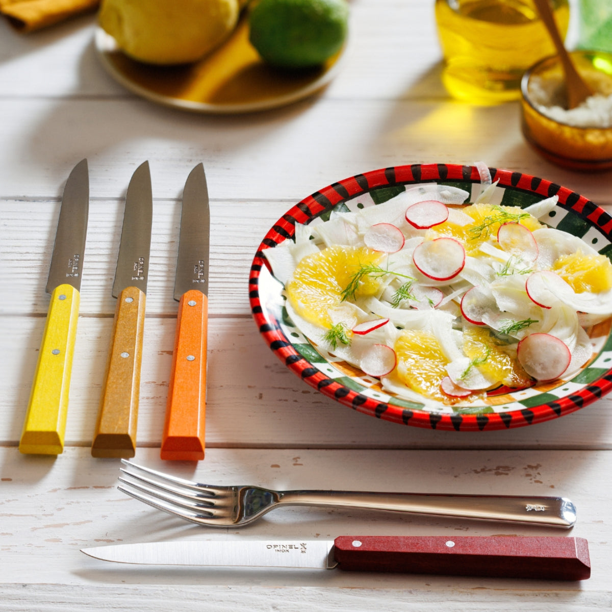 opinel-bon-app-tit-non-serrated-steak-knife-4-set-riveted-wood-handles-stainless image 3
