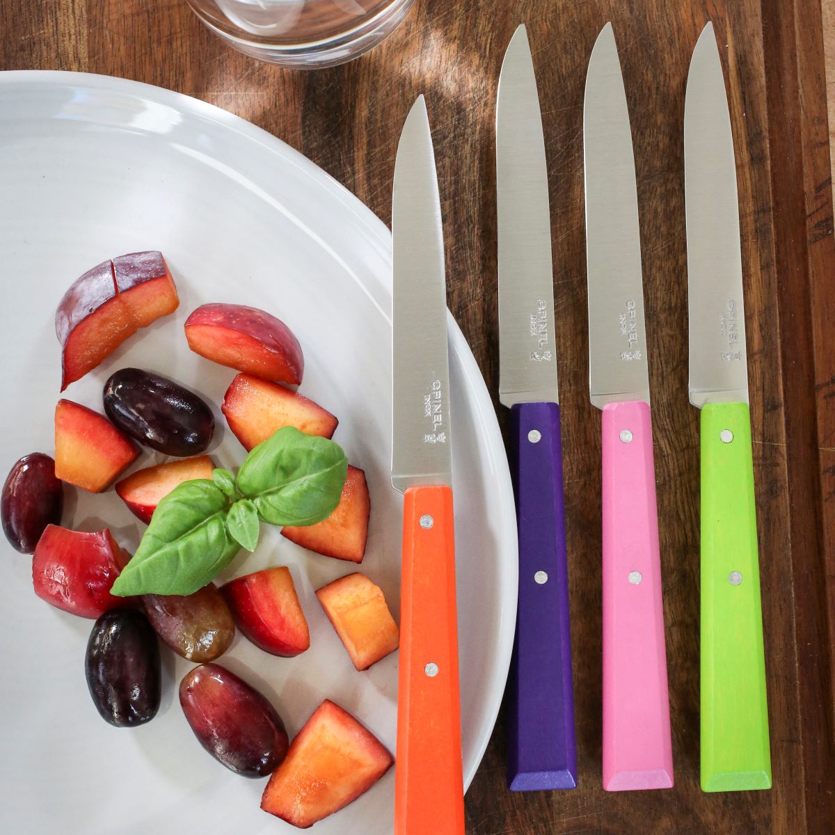 opinel-bon-app-tit-non-serrated-steak-knife-riveted-wood-handle-smooth-cut-stain image 2
