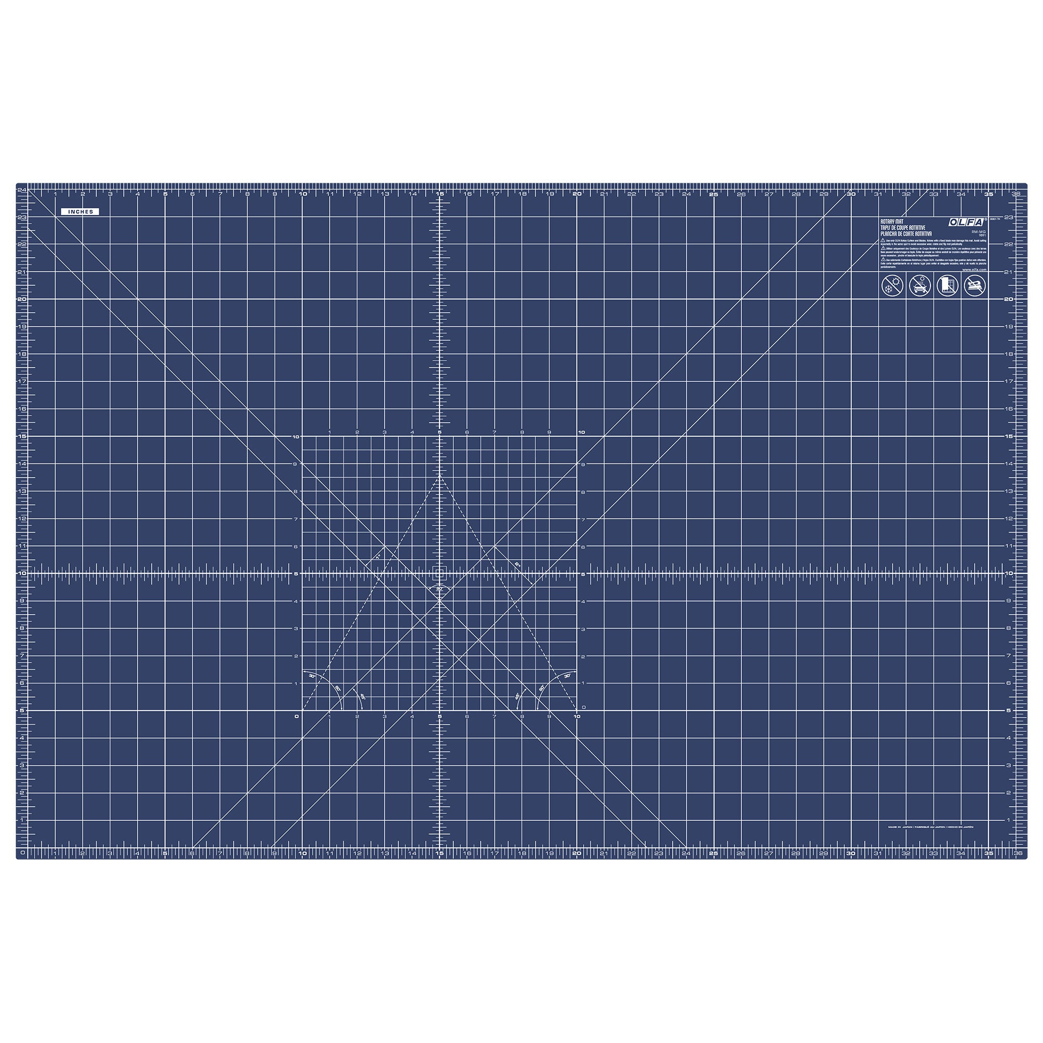 olfa-rm-mg-nbl-24-x36-double-sided-self-healing-rotary-mat-navy image 1