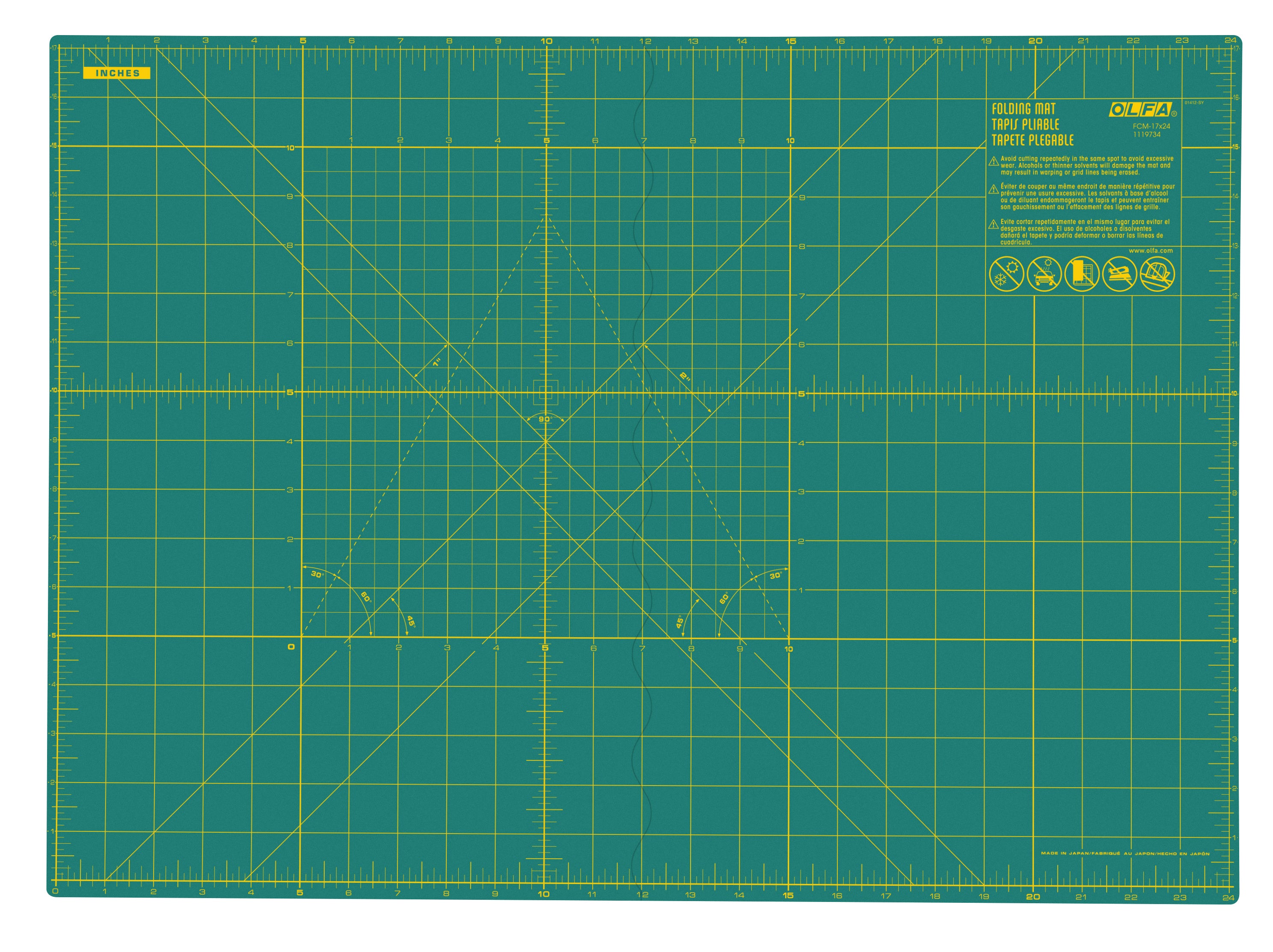 olfa-fcm-17x24-17-x-24-folding-cutting-mat-double-sided-self-healing-rotary-mat- image 3