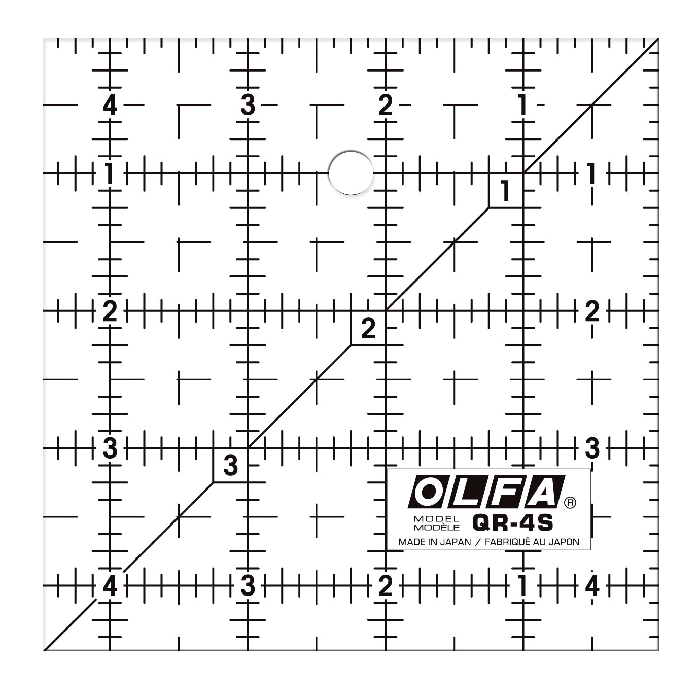 olfa-qr-4s-4-1-2-square-frosted-acrylic-quilting-ruler image 1