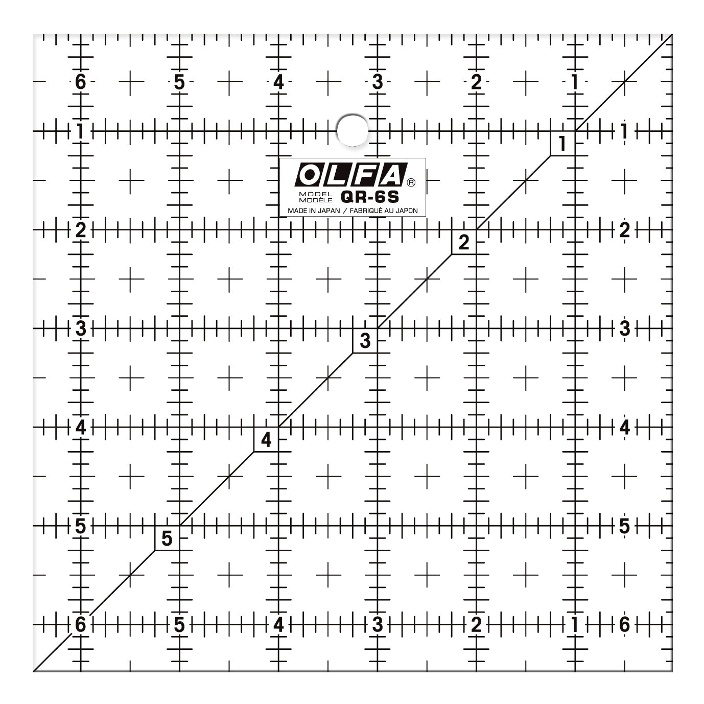 olfa-qr-6s-6-5-square-frosted-acrylic-quilting-ruler image 1
