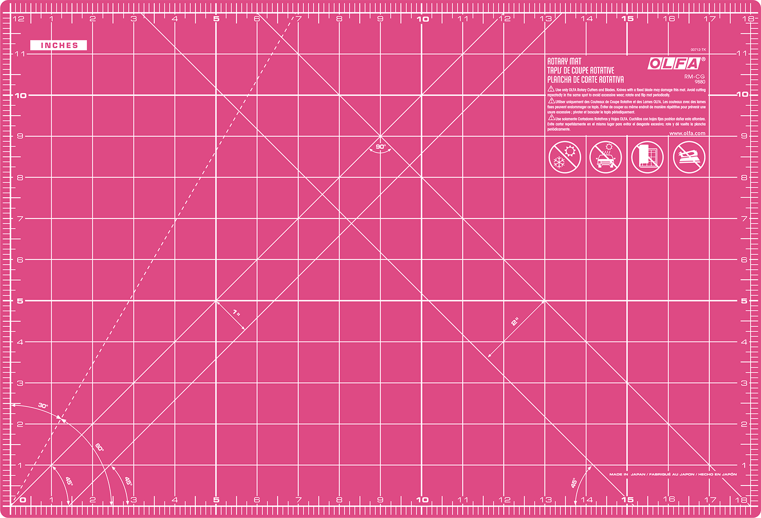 olfa-rm-cg-pik-12-x-18-double-sided-self-healing-rotary-cutting-mat-pink-triple- image 2