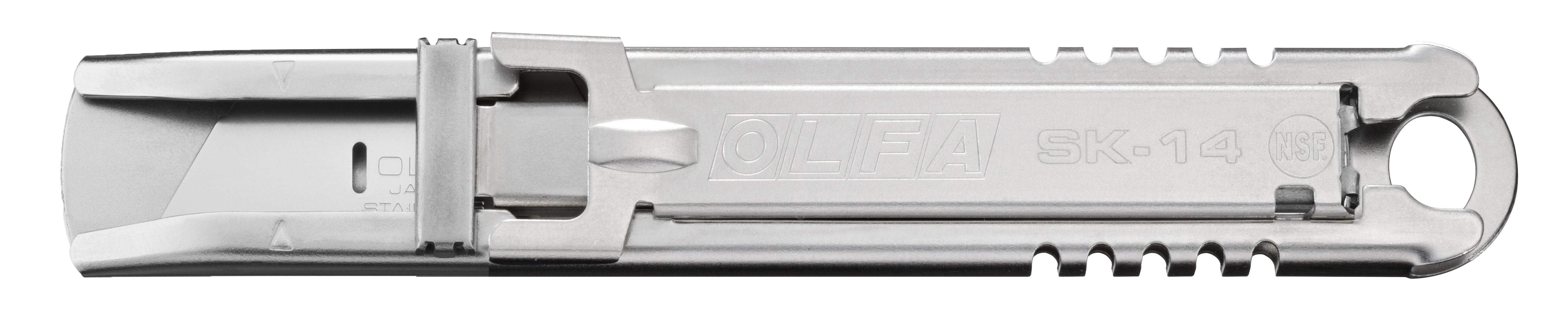olfa-sk-14-semi-automatic-stainless-steel-self-retracting-safety-knife-nsf-certi image 4