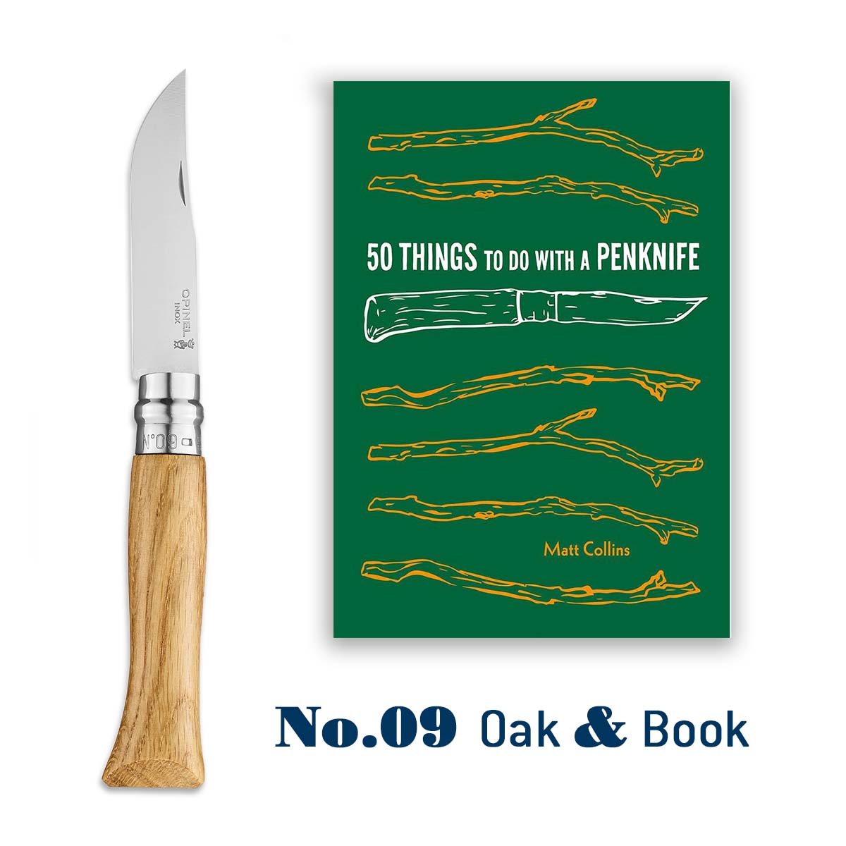 opinel-craftsman-kit-no-09-wood-handle-folding-pocket-knife-with-walnut-olive-or image 2