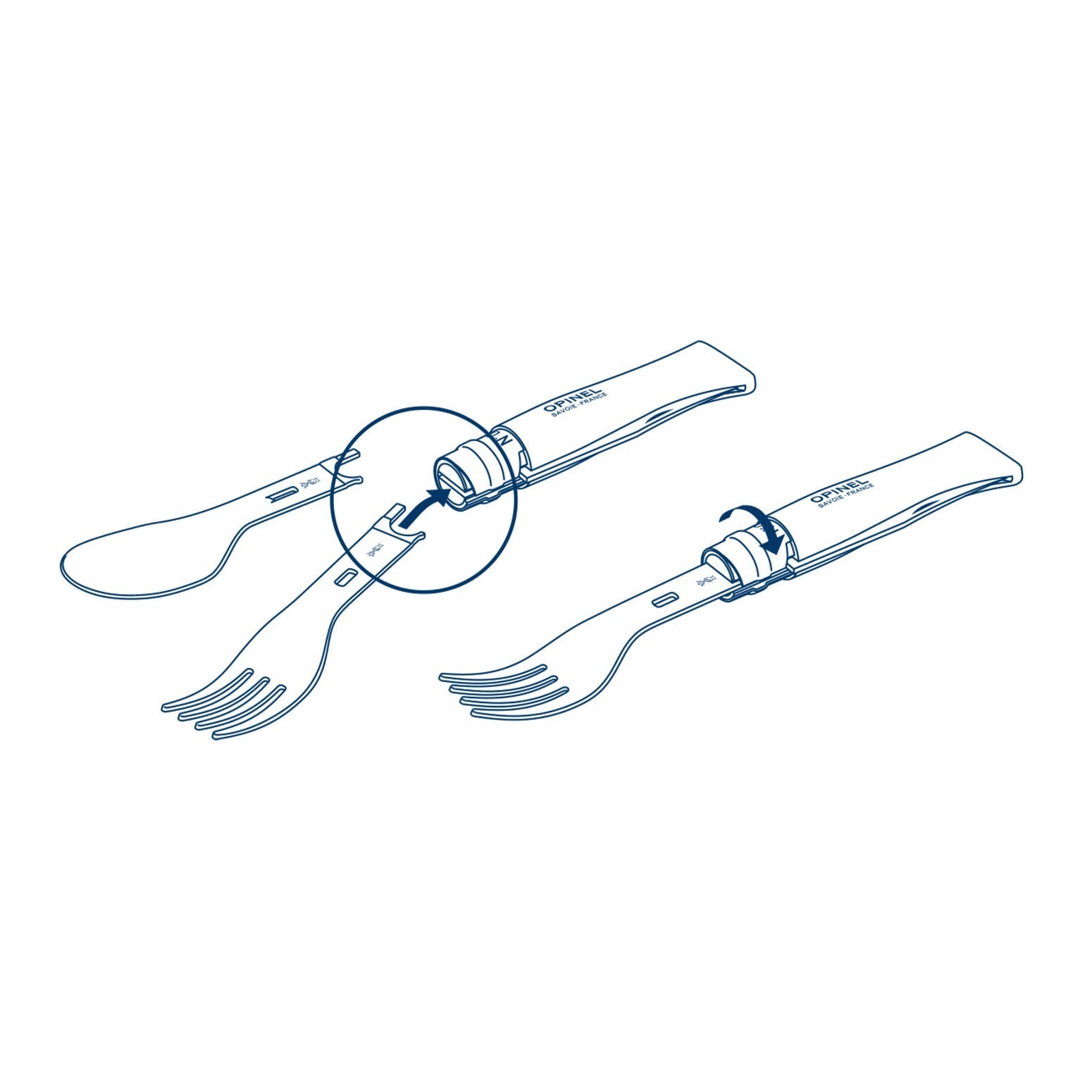 opinel-picnic-cutlery-insert-set-fork-and-spoon-inserts-for-no-08-folding-knife- image 3