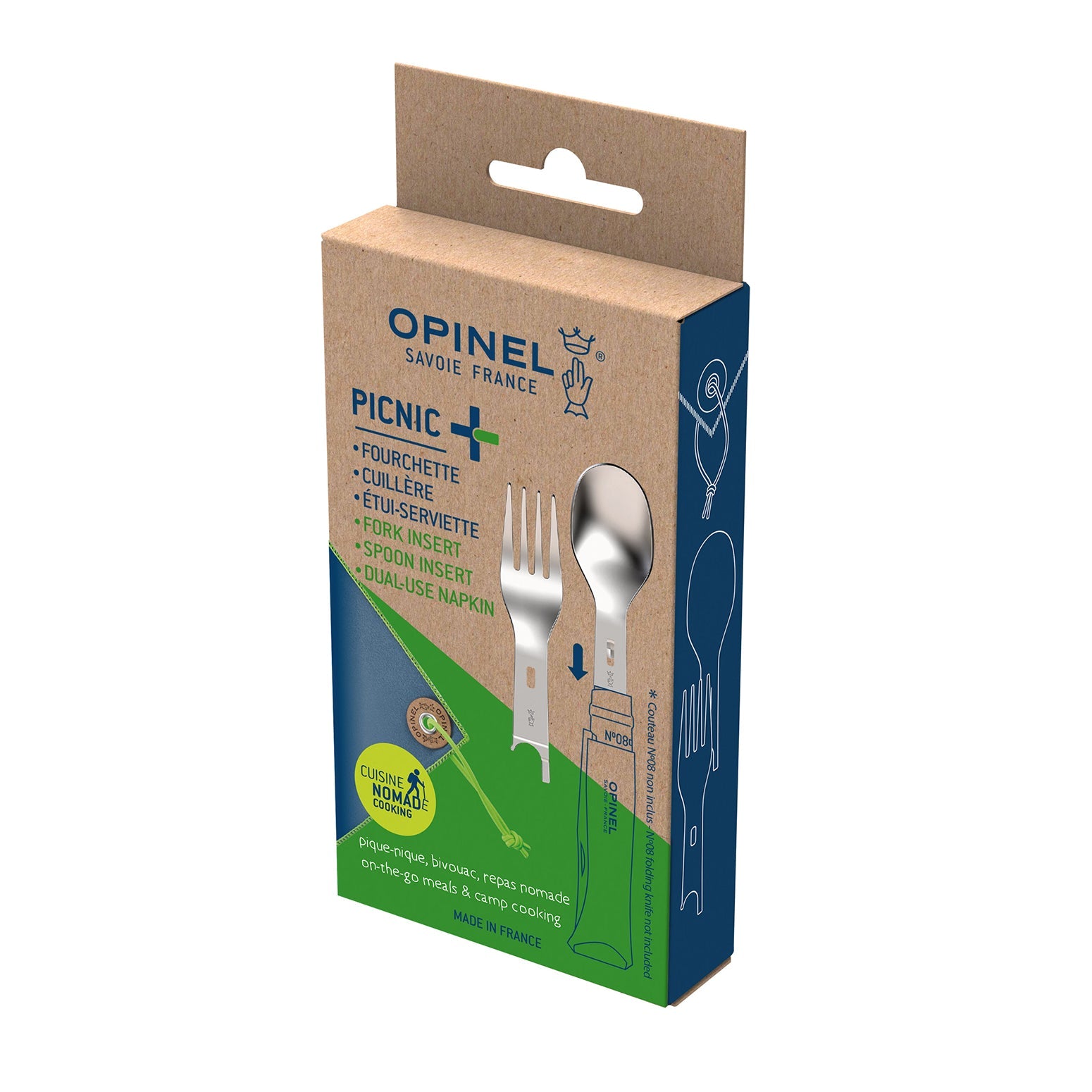 opinel-picnic-cutlery-insert-set-fork-and-spoon-inserts-for-no-08-folding-knife- image 8