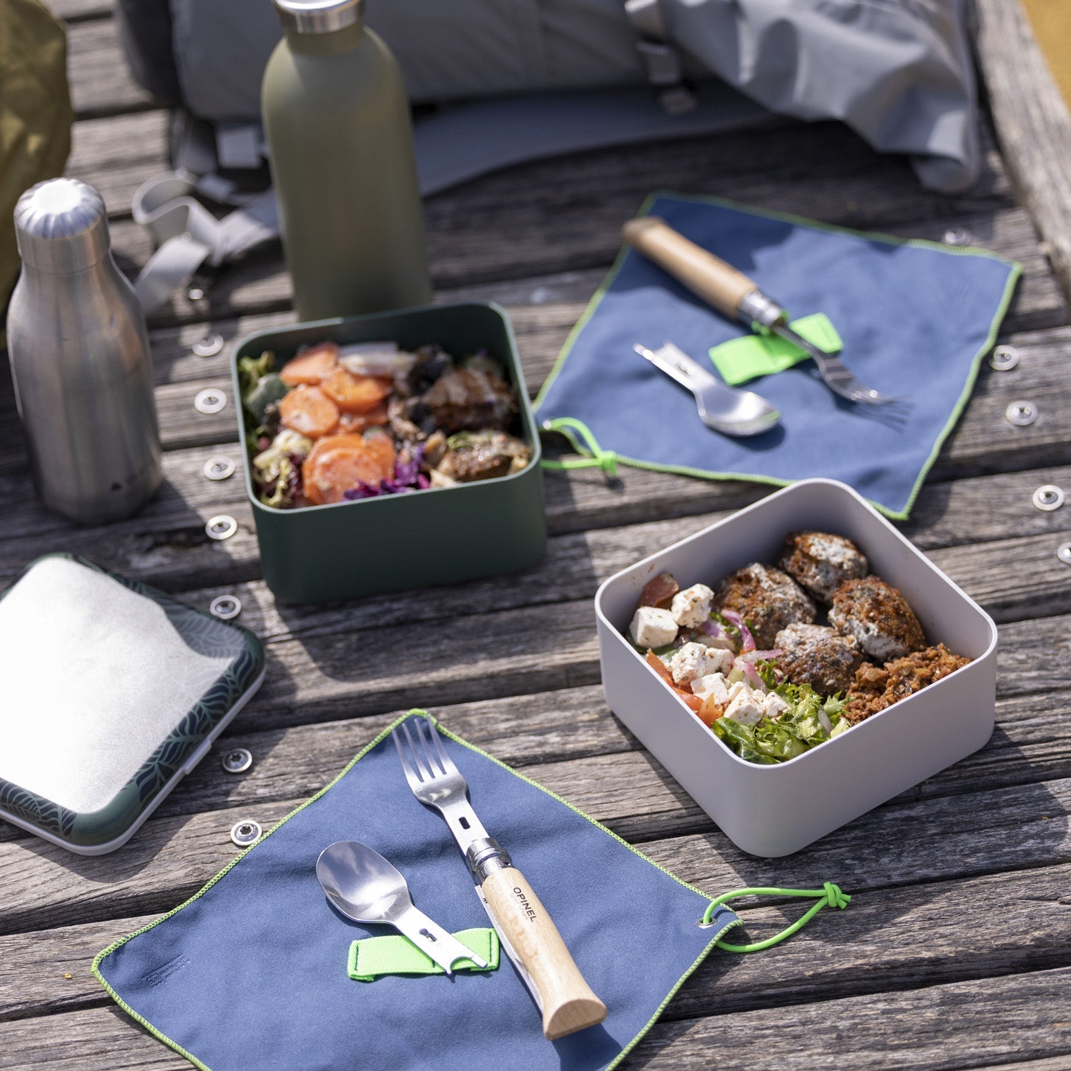 opinel-picnic-set-with-no-08-stainless-steel-folding-knife-fork-and-spoon-cutler image 2