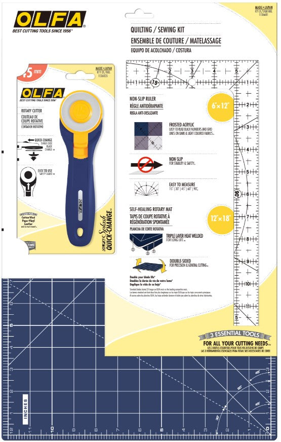 olfa-rty-2c-stqr-nbl-quilting-and-sewing-kit-with-45mm-quick-change-rotary-cutte image 2