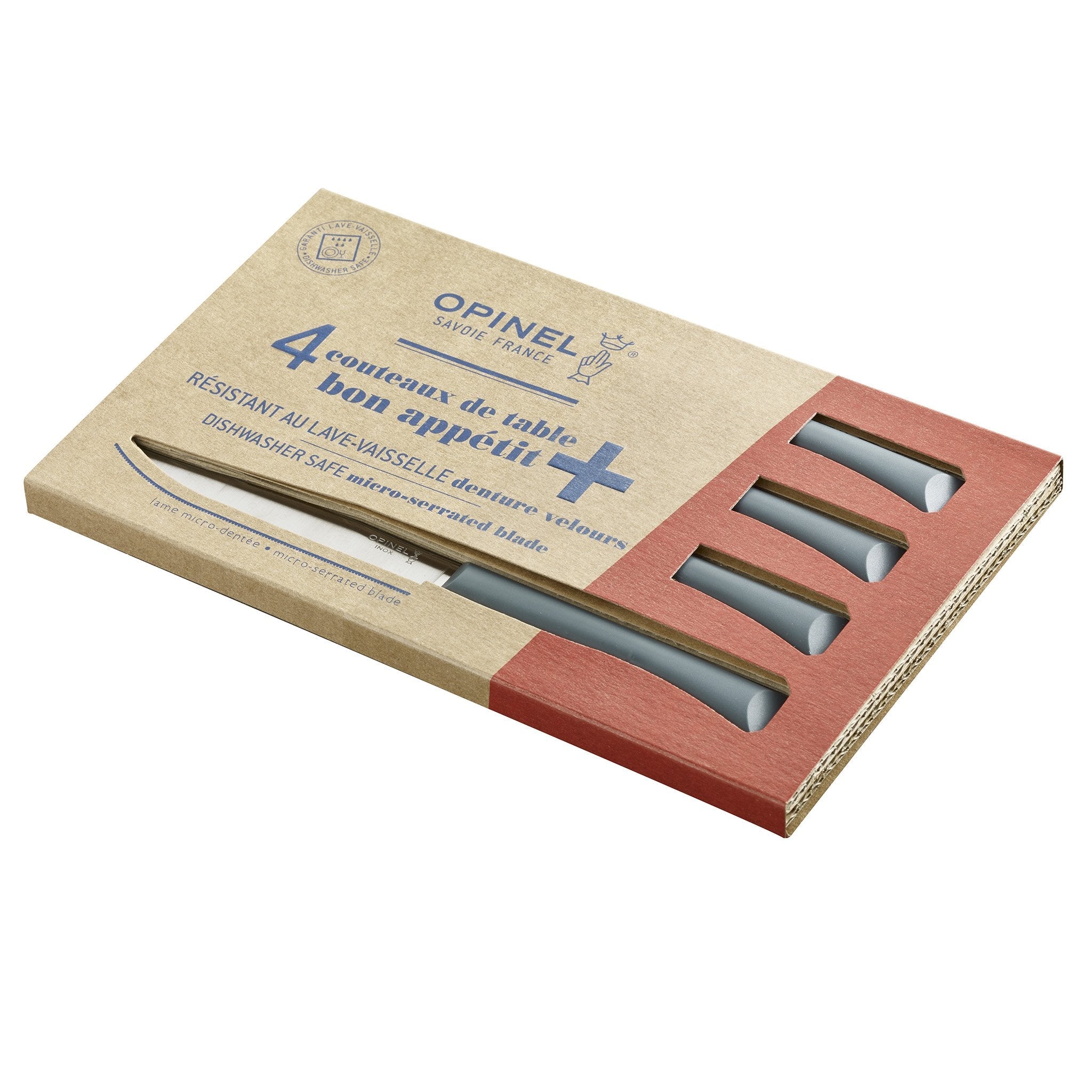 opinel-bon-app-tit-serrated-steak-knife-set-4-dishwasher-safe-knives-with-polyme image 4
