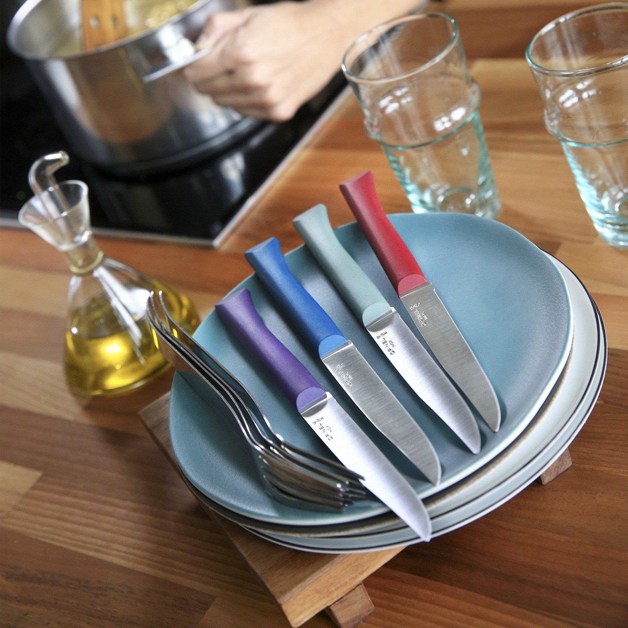 opinel-bon-app-tit-serrated-steak-knife-set-4-dishwasher-safe-knives-with-polyme image 7