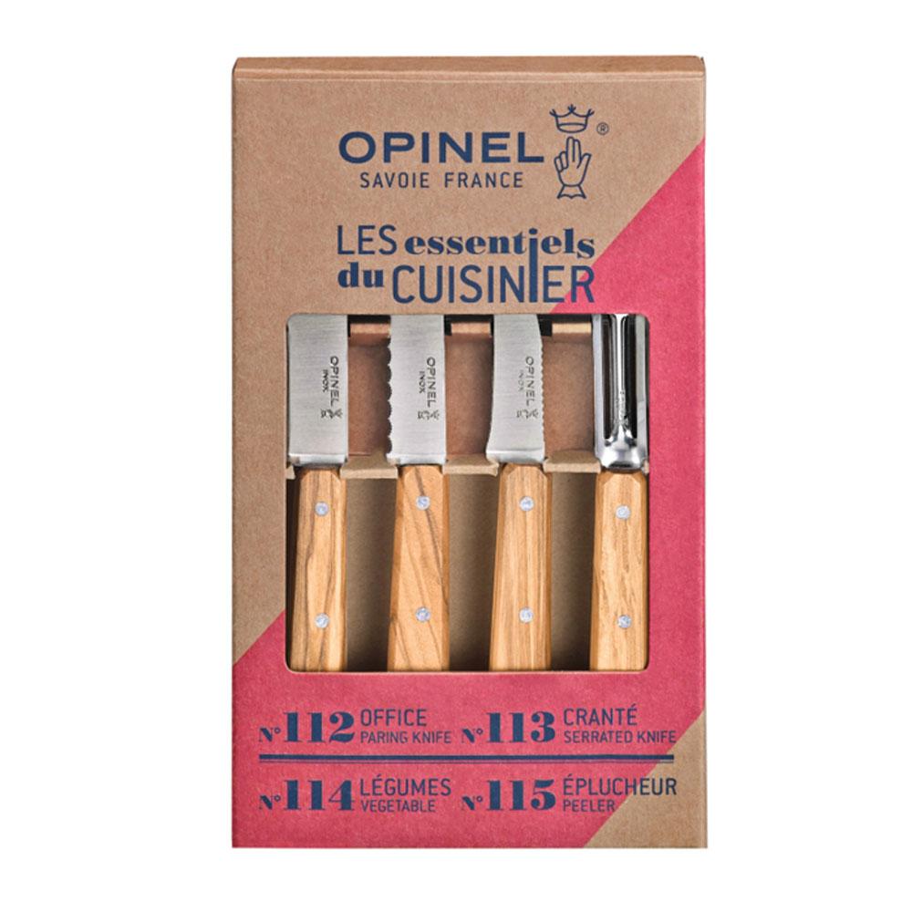 opinel-essential-small-kitchen-knife-set-4-piece-paring-vegetable-serrated-parin image 3