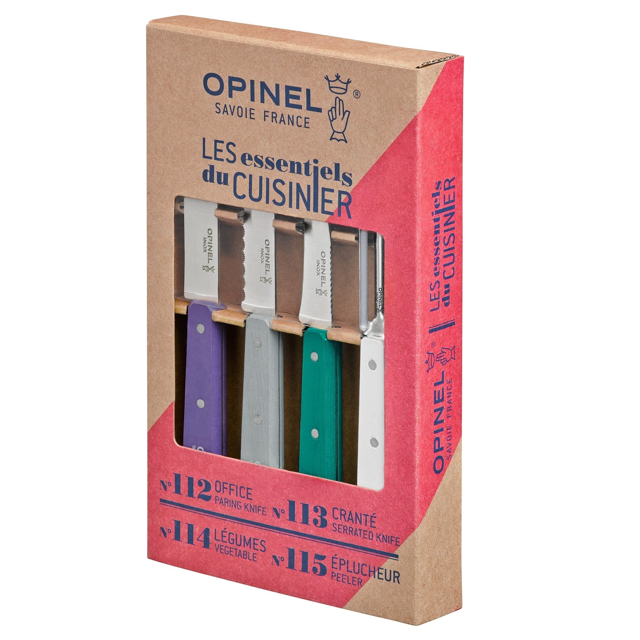 opinel-essential-small-kitchen-knife-set-4-piece-paring-vegetable-serrated-parin image 4