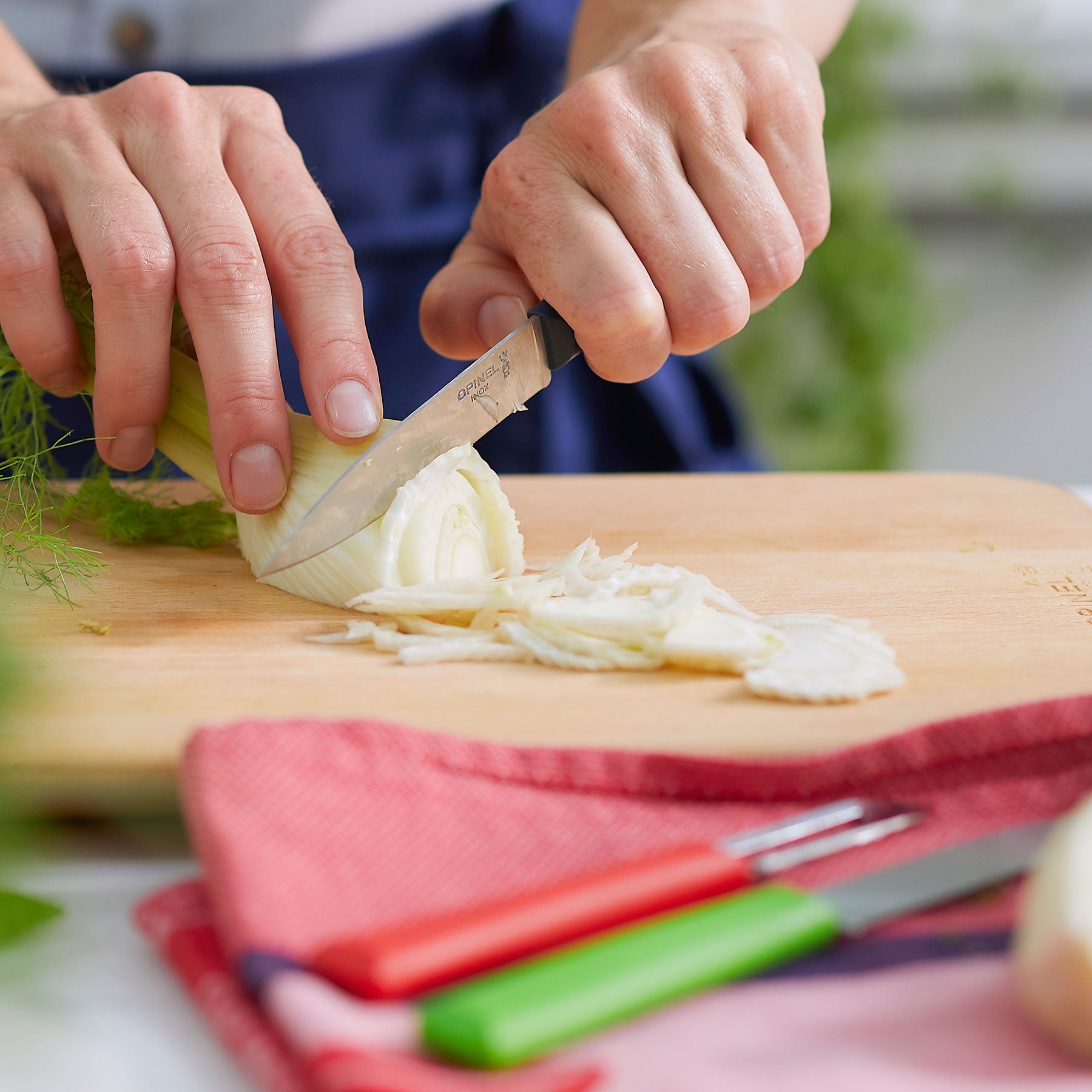 opinel-essential-small-kitchen-prep-knife-set-with-paring-knives-and-peeler-dish image 4