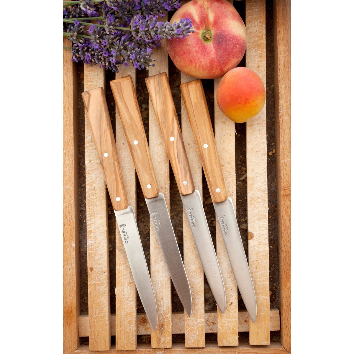 opinel-table-au-soleil-8-piece-flatware-set-4-sylve-olive-wood-forks-and-4-bon-a image 5