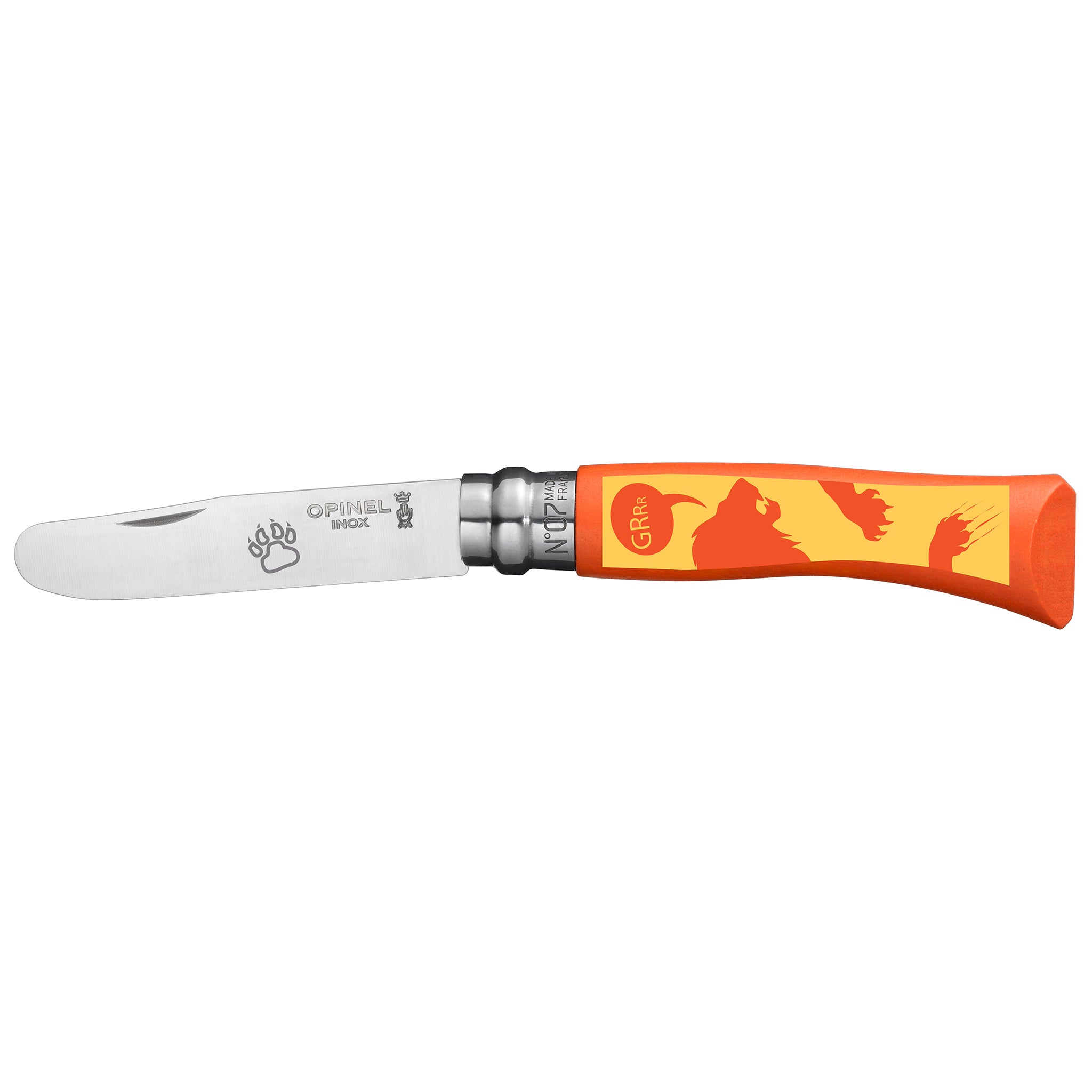 opinel-no-07-my-first-animopinel-folding-knife-round-tip-safety-blade-with-virob image 2