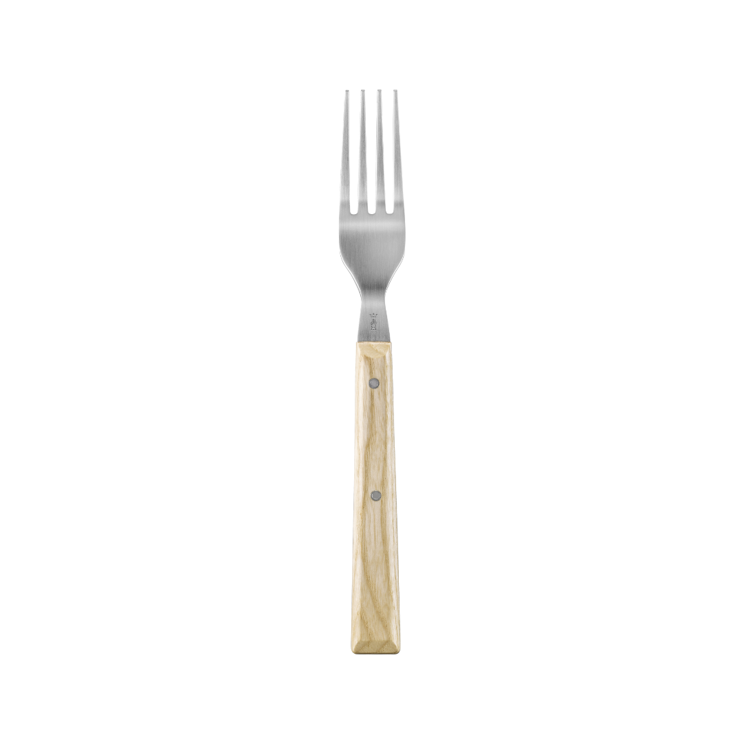 opinel-sylve-wooden-handle-table-forks-brushed-stainless-steel-with-riveted-wood image 7