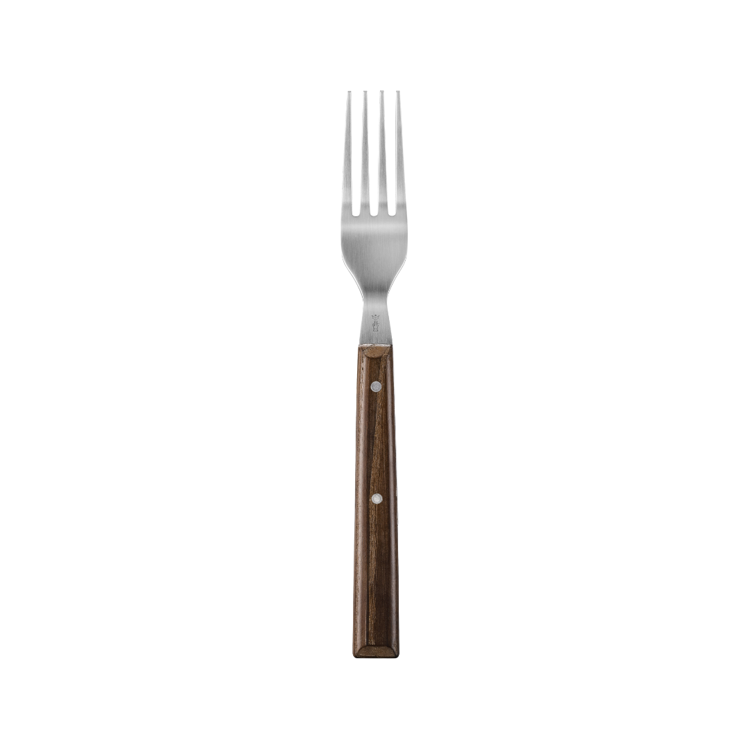 opinel-sylve-wooden-handle-table-forks-brushed-stainless-steel-with-riveted-wood image 8
