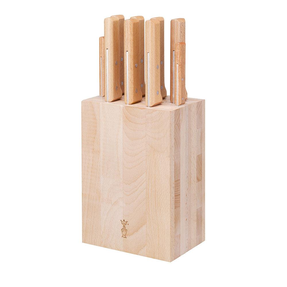 opinel-9-slot-wooden-knife-block-made-in-italy-european-beech-wood-fits-parall-l image 4