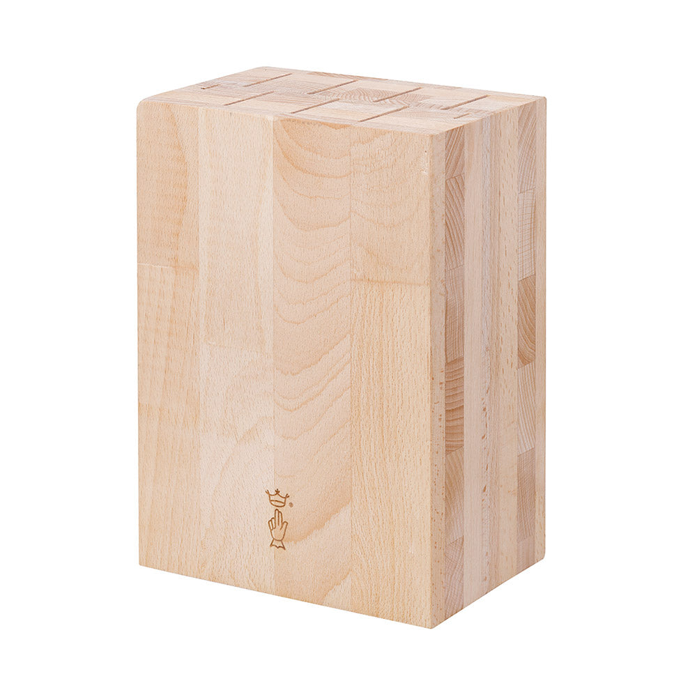 opinel-9-slot-wooden-knife-block-made-in-italy-european-beech-wood-fits-parall-l image 1
